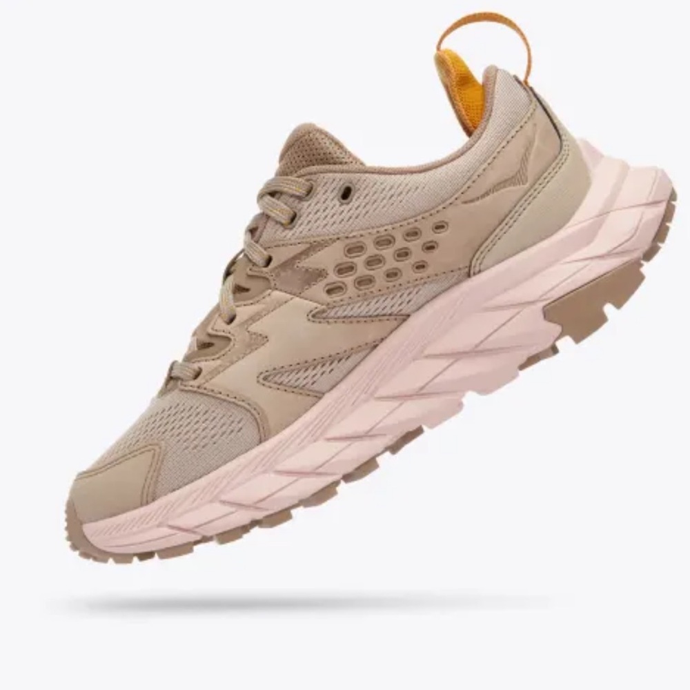 HOKA Women's Athletic Shoes in Beige and Pink